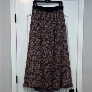 LulaRoe Floral Paisley Maxi Skirt Size Medium